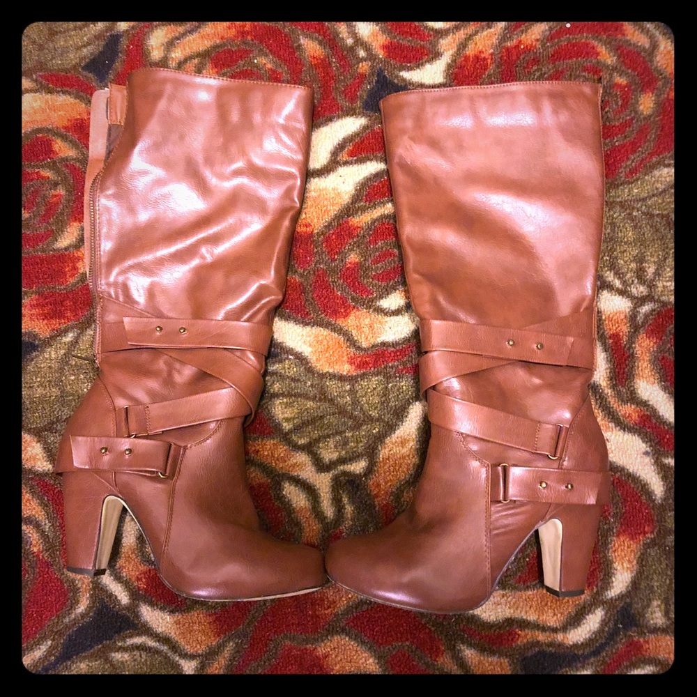 Steve Madden Madden Girl Sargent Boots (Cognac)